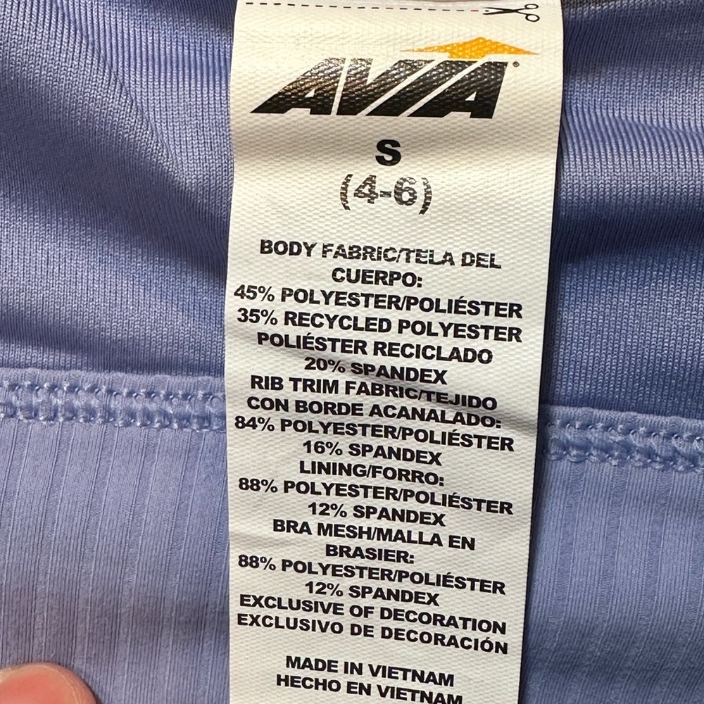 "New with Tags Size S Brown Avia Padded Sports Bra -for Your Active Lifestyle" - Picture 6 of 8